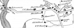 1871 inset map of South Westport, MA (source: Beers 1871).