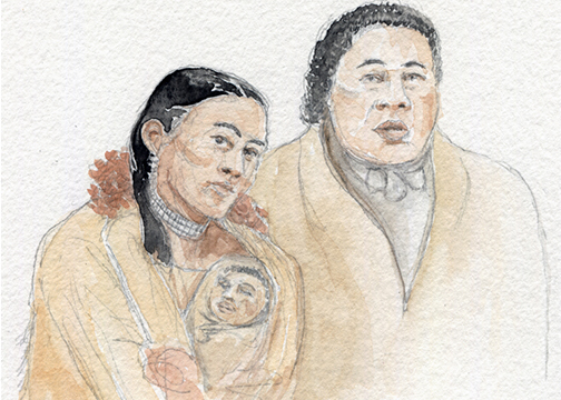 Paul Cuffe’s father, Cuff Slocum, was born free in West Africa. He was enslaved and brought on a slave ship to Newport when he was 11. He gained his freedom when he was 28. Soon thereafter he married Ruth Moses, a Wampanoag woman from Cape Cod and they had 10 children.
