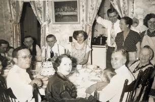Zembo family C. 1950 Back row L-R Walter Zembo holding young Wally, John, Louis, Josephine, Stanley, Lillian, Frances. Front L-R Jean and Tony Gracia, Sophie Zembo, Albert Zembo holding Jimmy Gracia and Grand ma Zembo (Ziemba)