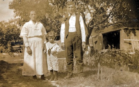 L-R Osga, possibly Josephine or Stanley Ziemba, Joseph Ziemba