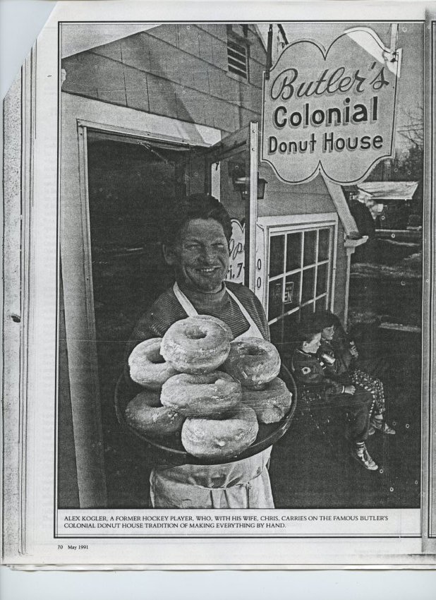 Alex Kogler outside Butlers Donuts