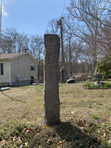 Stone marker located at Division Road