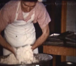 Hand mixing dough