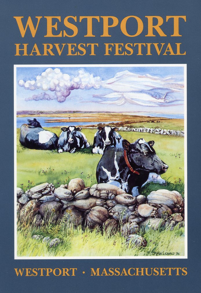 Cows Sitting the Field Harvest Festival Poster